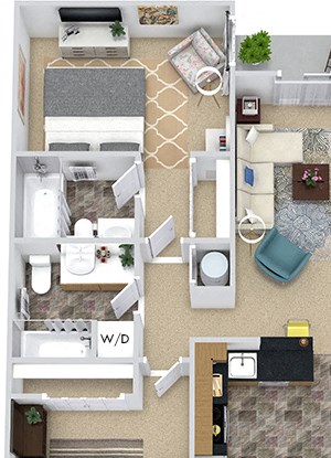 Hickory 3D Hickory 3D. 2 bedroom apartment. Kitchen with bartop open to living/dinning room. 2 full bathroom. large closets. Patio/balcony.